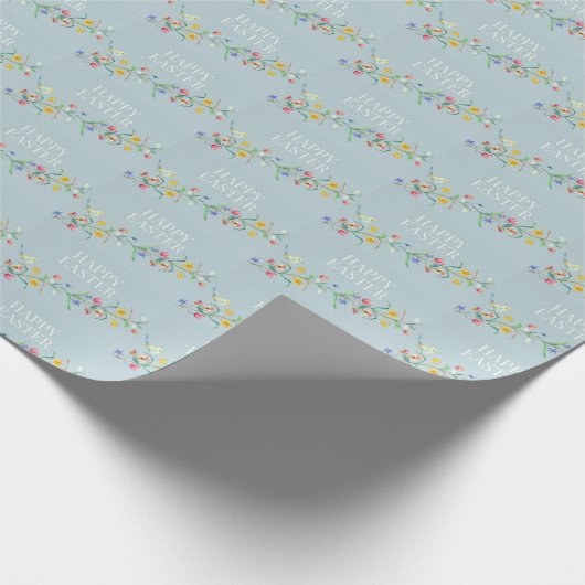 Happy Oaster Blumenvögel Geschenkpapier (Ecke)
