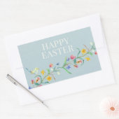 Happy Oaster Blumenvogel Rechteckiger Aufkleber (Umschlag)