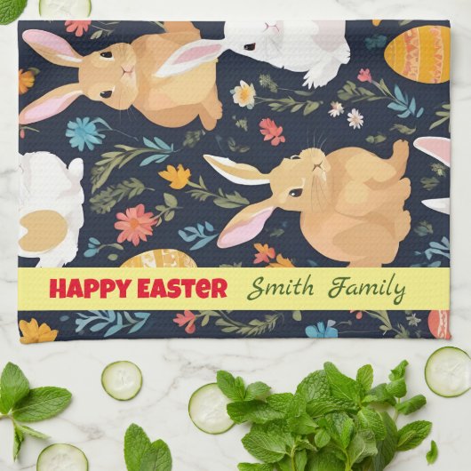 Happy Oaster Boho Bunny Collection Geschirrtuch (Gefaltet)