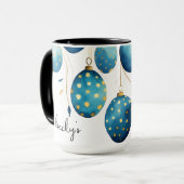 Happy Oaster Bondi Blue Polka Dot Ostereier Tasse (Vorderseite Links)