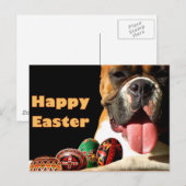 Happy Oaster Boxer Dog Postkarte (Vorne/Hinten)