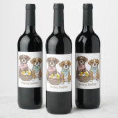 Happy Oaster Boxer Hunde Weinetikett (Flaschen)