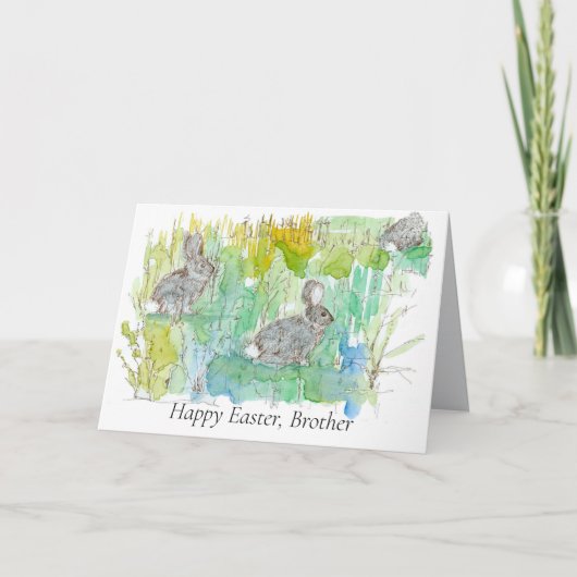 Happy Oaster Brother Cottontail Rabbits Spring Karte (Vorderseite)