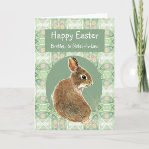 Happy Oaster Brother & Sister-in-Law Bunny Rabbit Feiertagskarte