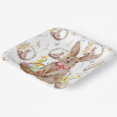 Happy Oaster Brown Bunnies Pappteller (Gewinkelt)