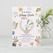 Happy Oaster Brunch and Egg Hunt Einladung (Stehend Vorderseite)