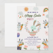 Happy Oaster Brunch and Egg Hunt Einladung (Vorne/Hinten)
