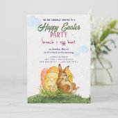 Happy Oaster Brunch and Egg Hunt Einladung (Stehend Vorderseite)
