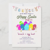 Happy Oaster Brunch and Egg Hunt Einladung (Vorderseite)