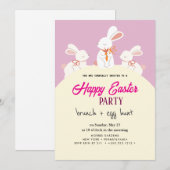 Happy Oaster Brunch and Egg Hunt Einladung (Vorne/Hinten)