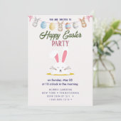 Happy Oaster Brunch and Egg Hunt Einladung (Stehend Vorderseite)