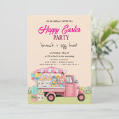 Happy Oaster Brunch and Egg Hunt Einladung (Stehend Vorderseite)