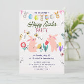 Happy Oaster Brunch and Egg Hunt Einladung (Stehend Vorderseite)