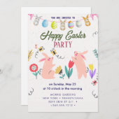 Happy Oaster Brunch and Egg Hunt Einladung (Vorne/Hinten)