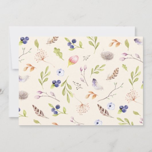 Happy Oaster Brunch Wasserfarbe Einladung (Rückseite)