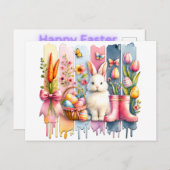 Happy Oaster Brush Stroke Postkarte (Vorne/Hinten)