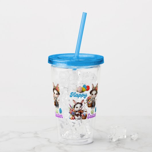 Happy Oaster Bunnies Acryltrinkbecher (Rückseite Ice)