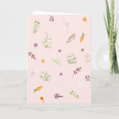 Happy Oaster Bunnies Foto Feiertagskarte (Rückseite)