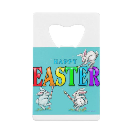 Happy Oaster Bunnies Geldbeutel Flaschenöffner (Vorderseite)