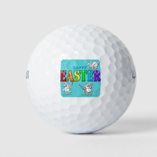 Happy Oaster Bunnies Golfball (Vorderseite)