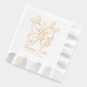 Happy Oaster Bunnies Kaninchen Personalisierter Na Servietten Mit Folie (Links)