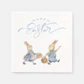 Happy Oaster Bunnies mit Eierkörben Serviette (Vorderseite)