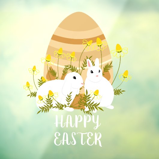 Happy Oaster Bunnies Ostereier Business Shop Fensteraufkleber (Blatt 3)