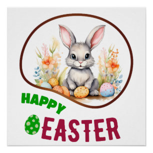 Happy Oaster - Bunnies Poster