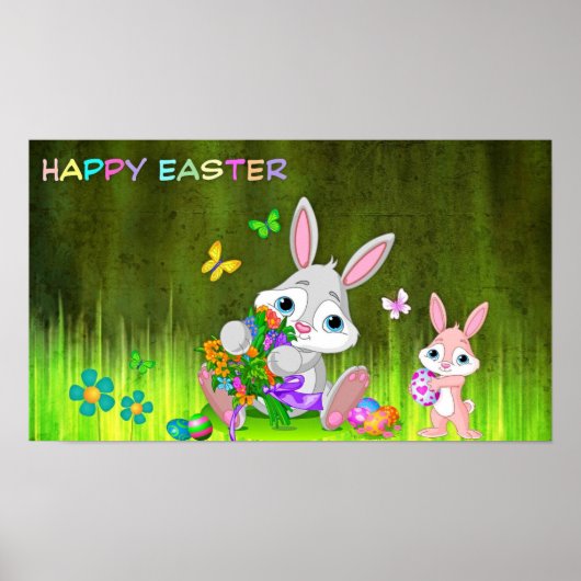 Happy Oaster Bunnies Poster (Vorne)
