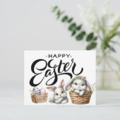 Happy Oaster Bunnies Postkarte (Stehend Vorderseite)