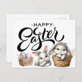Happy Oaster Bunnies Postkarte (Vorne/Hinten)