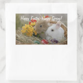 Happy Oaster Bunnies Rechteckiger Aufkleber (Tasche)