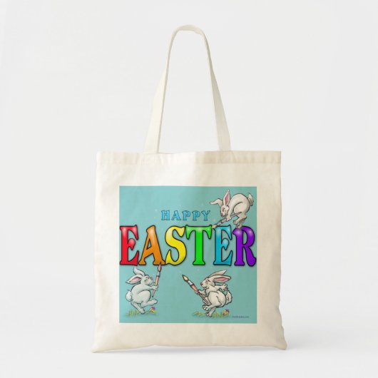 Happy Oaster Bunnies Tragetasche (Vorne)