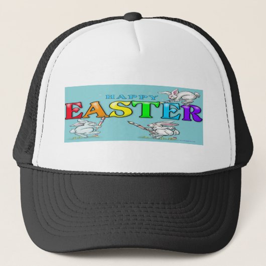 Happy Oaster Bunnies Truckerkappe (Vorderseite)