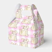 Happy Oaster Bunnies über Gingham Geschenkschachtel (Rückseite)