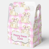Happy Oaster Bunnies über Gingham Geschenkschachtel (Geöffnet)