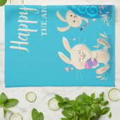 Happy Oaster Bunnies und Ostereier Personalisiert Geschirrtuch (Gefaltet)