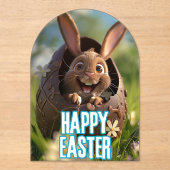 Happy Oaster Bunny Acryleinladungen (Vorderseite)