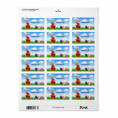 Happy Oaster Bunny Adressaufkleber (Vorne)