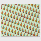 Happy Oaster Bunny and Chick Geschenkpapier (Flach)