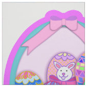 Happy Oaster Bunny and Eggs Basket Cut and Näh Kit Stoff (Muster)