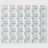 Happy Oaster Bunny and Eggs - Geschenkpapier (Flach)