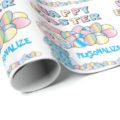 Happy Oaster Bunny and Eggs - Geschenkpapier (Rolleneckpunkt)
