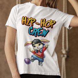 Happy Oaster Bunny Angesagt-Hop Crew T-Shirt