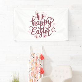 Happy Oaster Bunny Banner - Niedlicher Frühlingsur
