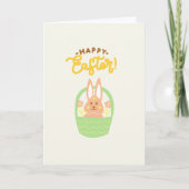 Happy Oaster Bunny Basket Karte (Vorderseite)