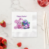 Happy Oaster Bunny & Basket Serviette (Beispiel)