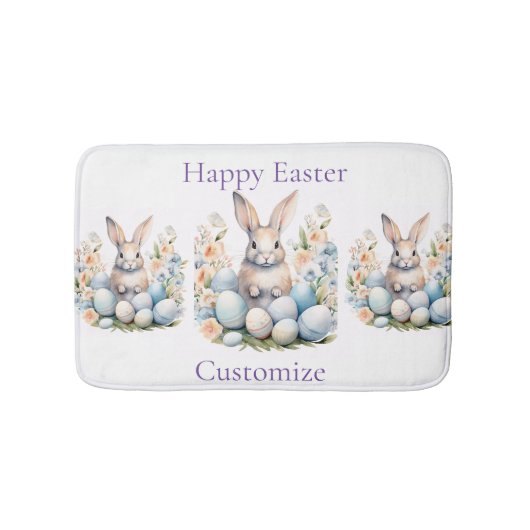 Happy Oaster Bunny Basket Thunder_Cove Badematte (Vorderseite)