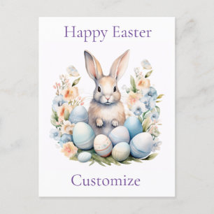 Happy Oaster Bunny Basket Thunder_Cove Postkarte