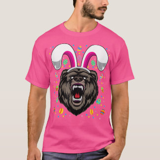 Happy Oaster Bunny Bear Funny Animal Christlich T-Shirt